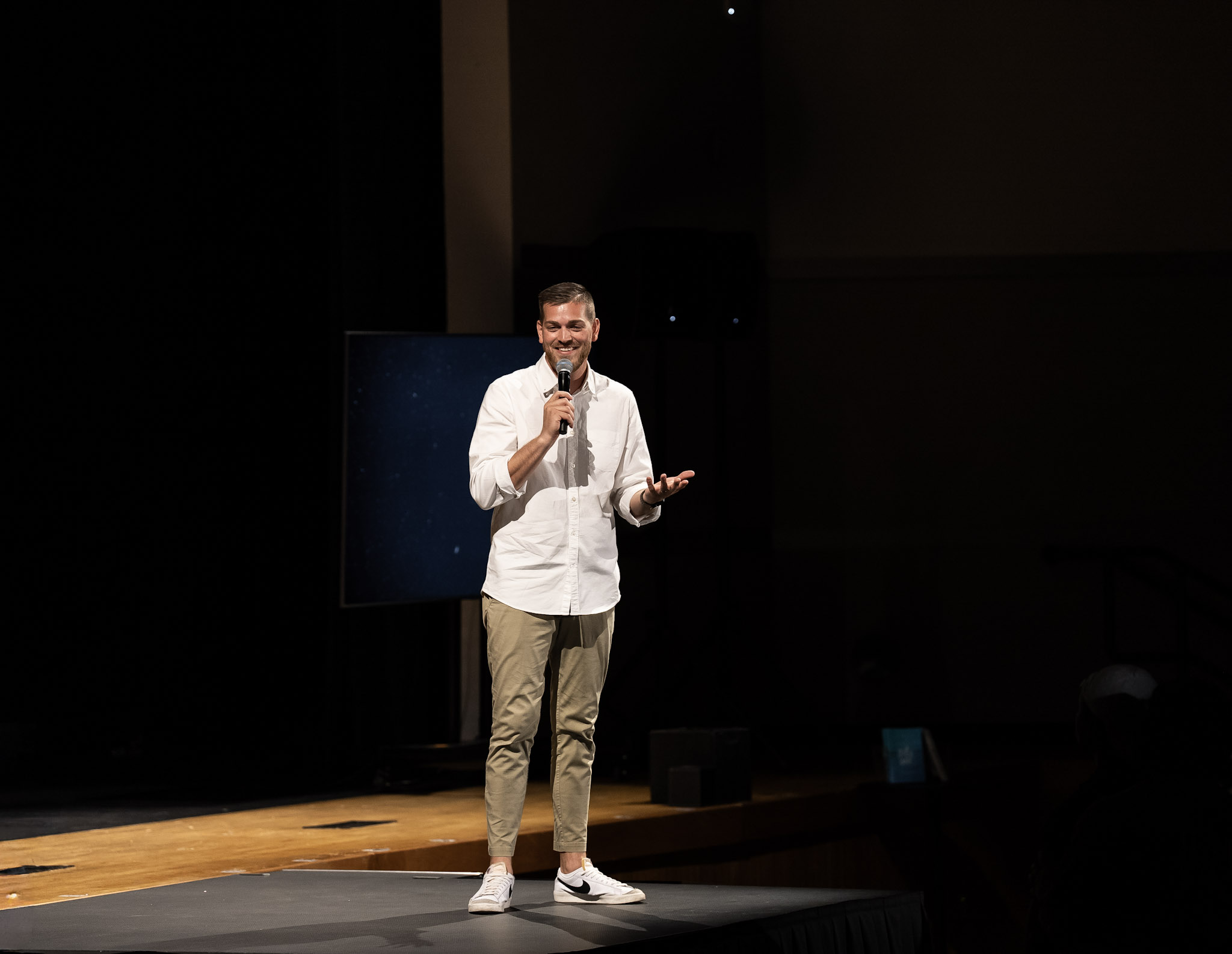 Pastor Chad preaching