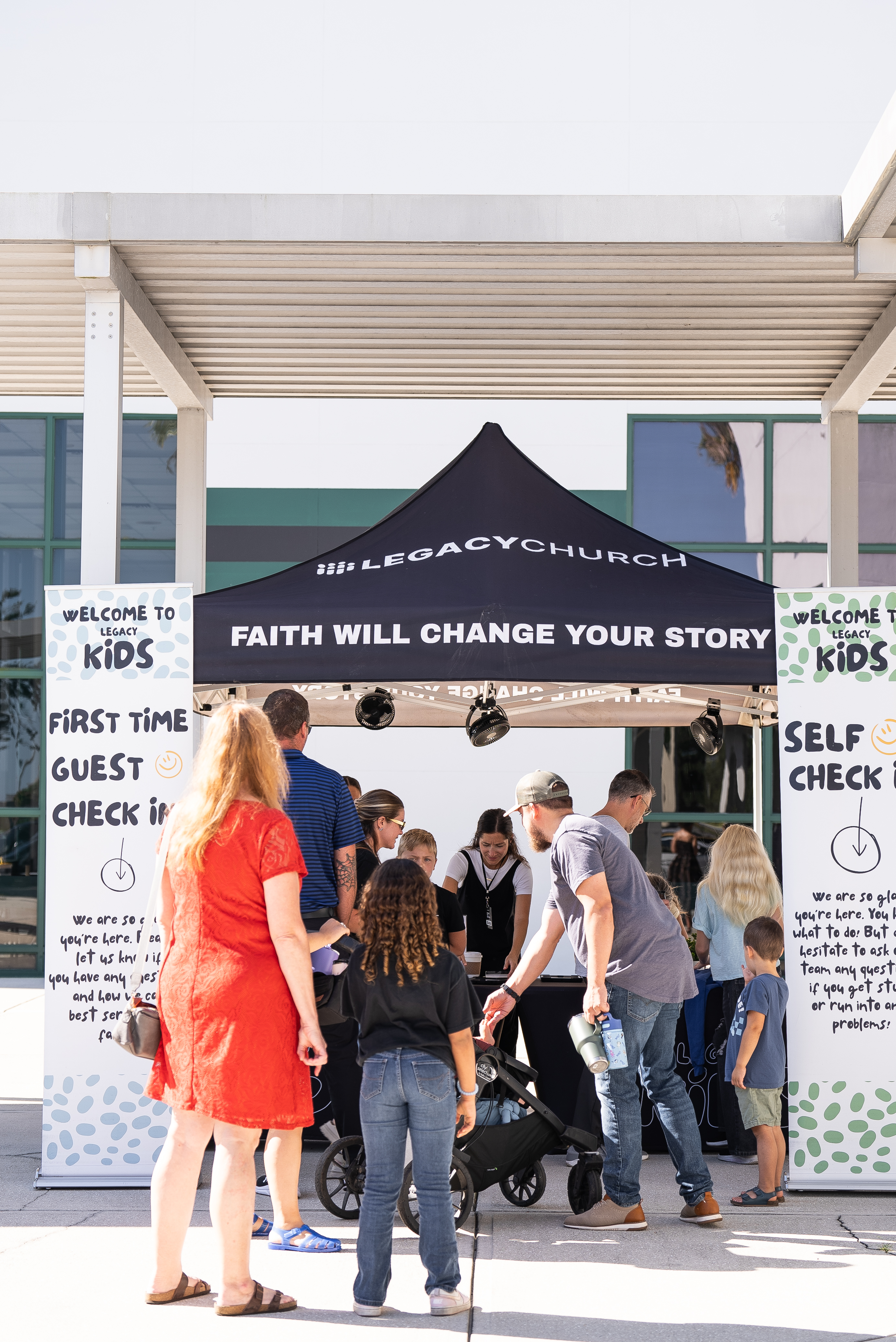 Legacy Kids check-in tent