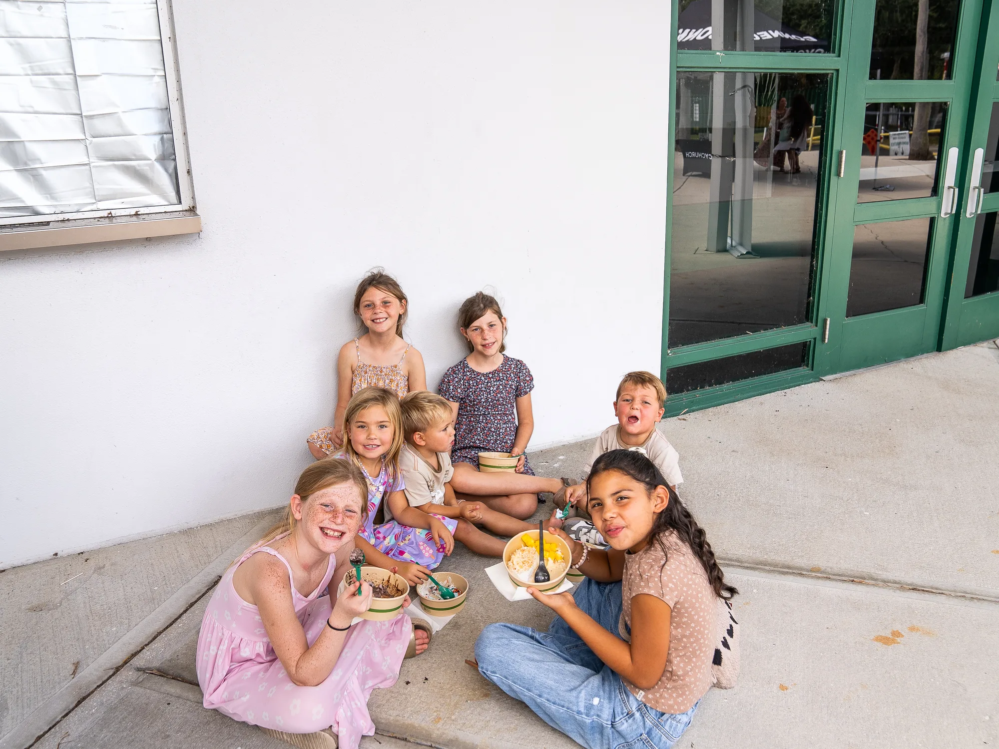 Kids eating ice cream at Legacy Church
